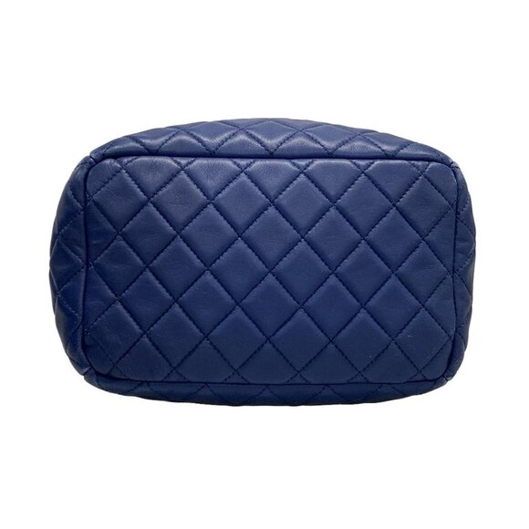 Auth CHANEL Matelasse A91273 Blue Lambskin Handbag - Picture 6 of 15